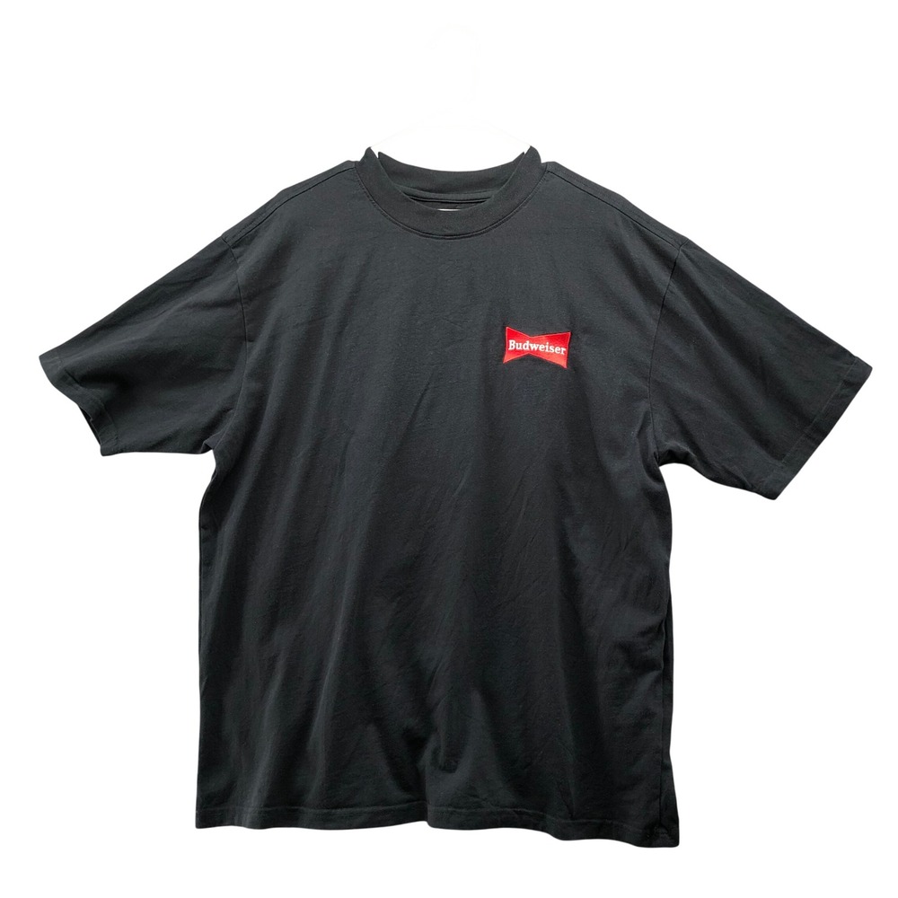 PacSun Budweiser King of Beers Graphic T Shirt Mens L Black Cotton Short Sleeve